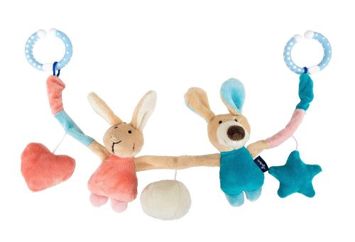 sigikid, Fille et Garçon, Chaîne d'Activités pour Poussette, Blue Collection, Rose/Bleu, 41872
