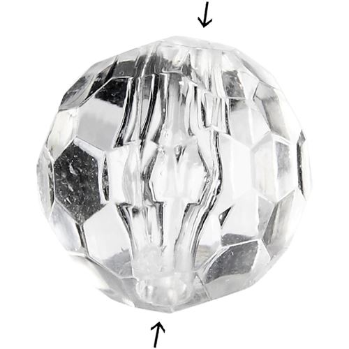 Creotime perles acryliques transparentes brillantes 12mm 77 pièces