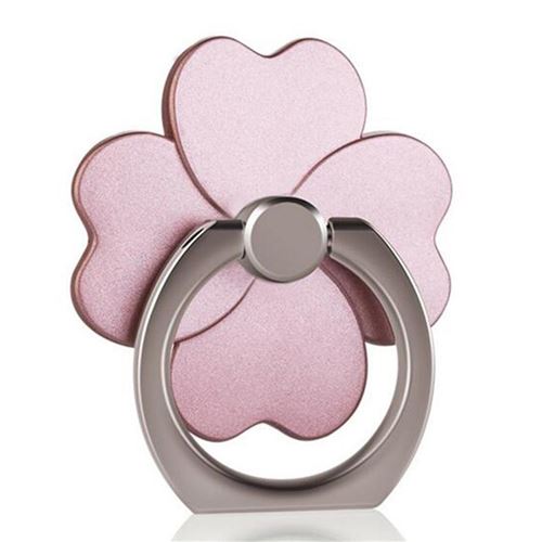 support d'anneau de doigt de téléphone portable forme de fluer et rotation à 360 ° Or rose