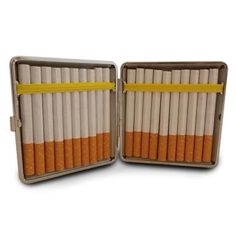 Boite à cigarette noir pour fumeur - Boîte de rangement