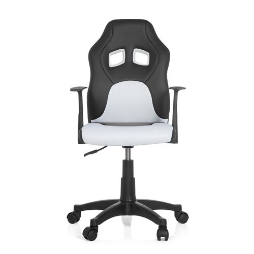 Chaise de bureau / Siège pivotant TEEN RACER AL noir/blanc hjh OFFICE