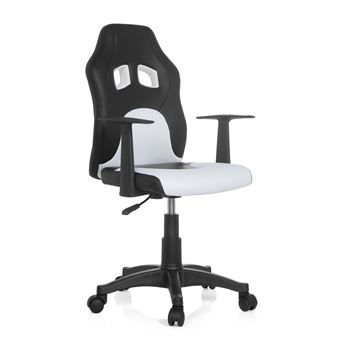 Chaise de bureau Siège pivotant TEEN RACER AL noirblanc hjh OFFICE Chaise de bureau Siège pivotant TEEN RACER AL noirblanc hjh OFFICE