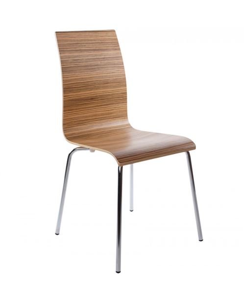chaise design (non empilable) CLASSIC ZEBRANO 41x48x88 cm
