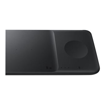 Samsung Wireless Charger Trio EP-P6300 - Plot de charge sans fil + adaptateur secteur - Fast Charge - noir - pour Galaxy Buds Live, Note20, S20, S20 5G, Watch 3, Z Flip 5G, Z Flip4, Z Fold2 5G, Z Fold4