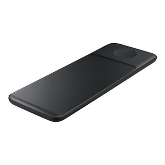 Samsung Wireless Charger Trio EP-P6300 - Plot de charge sans fil + adaptateur secteur - Fast Charge - noir - pour Galaxy Buds Live, Note20, S20, S20 5G, Watch 3, Z Flip 5G, Z Flip4, Z Fold2 5G, Z Fold4