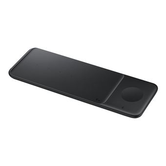 Samsung Wireless Charger Trio EP-P6300 - Plot de charge sans fil + adaptateur secteur - Fast Charge - noir - pour Galaxy Buds Live, Note20, S20, S20 5G, Watch 3, Z Flip 5G, Z Flip4, Z Fold2 5G, Z Fold4
