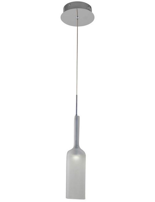 Paris Prix - Lampe Suspension Verre bottle 12cm Transparent