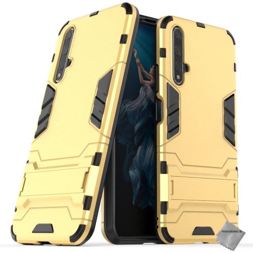Housse etui coque rigide anti choc pour Huawei Nova 5T avec verre trempe - OR