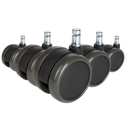 5x Roulettes pour sols durs sans frein ROLO FREE 10 mm / 65 mm
