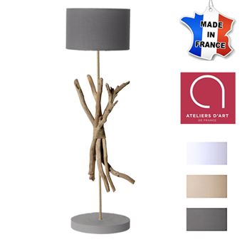 Lampe A Pied Artisanale En Bois Flotte Naturel Fabriquee A La