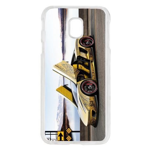 Coque Tuning Voiture Jaune Compatible Galaxy J5 2017 Transparent
