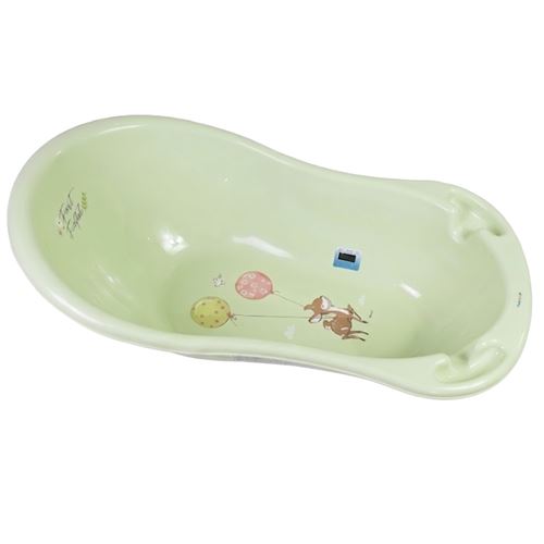 MonMobilierDesign Baignoire b&eacute;b&eacute; avec thermom&egrave;tre Vert Forest 86 cm