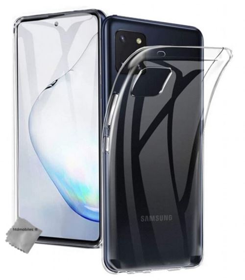Coque silicone gel fine pour Samsung Galaxy Note 10 Lite avec film ecran - TPU TRANSPARENT