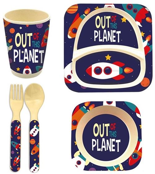 Kids Licensing set de déjeuner Out of this Planet bamboo 5-piece