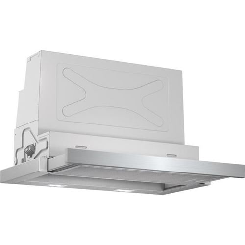 Bosch Dfs067a50-hotte Tiroir Telescopique-evacuation / Recyclage-740 M3 Air / H-55 Db Max-a-4 Vitesses-l 60 Cm-inox