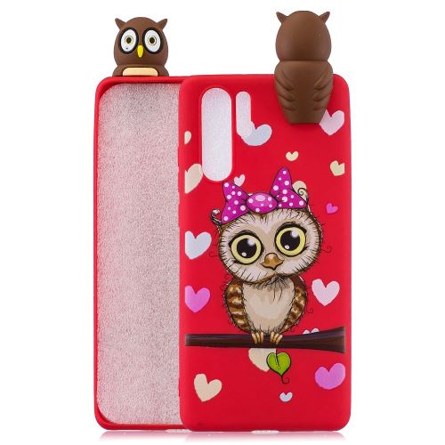 Coque en TPU impression de motifs de poupées mignonnes en 3D chouette hulotte pour votre Huawei P30 Pro