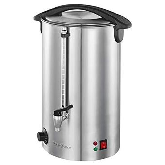 ProfiCook© - PROFI COOK PC-HGA1111 - Distributeur de boissons chaudes et/ou vin chaud - Capacité 16 litres - 1500 Watts - Contrôle électronique de la Température - Couleur Argent - 1