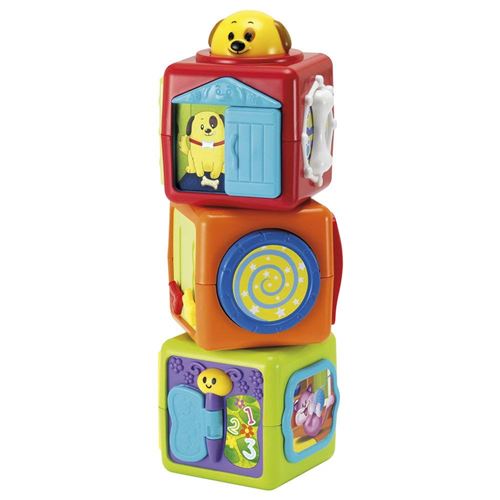 WinFun 3 cubes empilables avec activités (COLORBABY 44227)