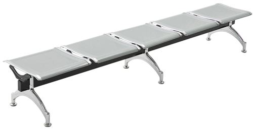 Banc de zone d'attente Central 5 places , Argent