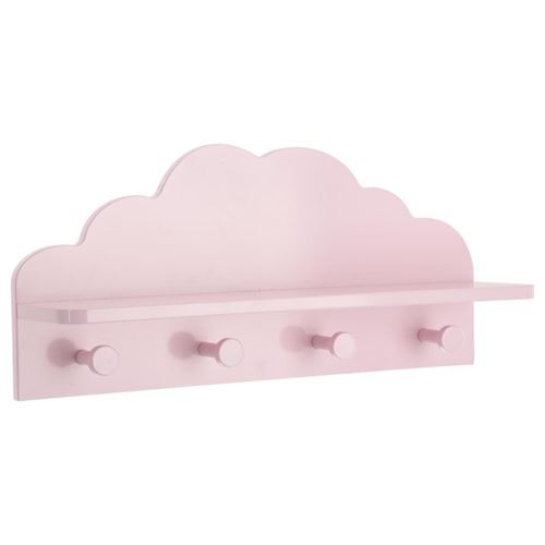 for kids patere nuage 4 crochets - rose
