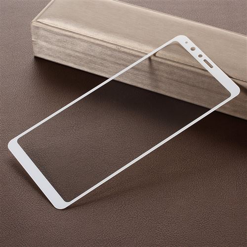 Protecteur écran en verre trempé 5j pleine taille incurvée soie imprimée blanc pour votre Samsung Galaxy A8 Star/A9 Star