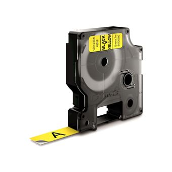DYMO D1 - Auto-adhésif - noir sur jaune - Rouleau (1,2 cm x 7 m) 1 cassette(s) bande d'étiquettes - pour LabelMANAGER 100, 160, 210, 220, 260, 280, 300, 360, 420, Wireless PnP; LabelPOINT 250
