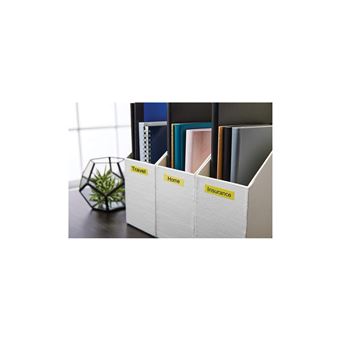 DYMO D1 - Auto-adhésif - noir sur jaune - Rouleau (1,2 cm x 7 m) 1 cassette(s) bande d'étiquettes - pour LabelMANAGER 100, 160, 210, 220, 260, 280, 300, 360, 420, Wireless PnP; LabelPOINT 250