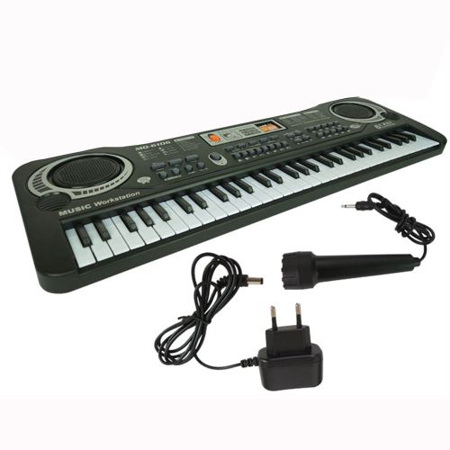 Clavier musical électronique numérique 61 touches - Clavier d'apprentissage  pour enfants Piano électrique portable avec enregistrement, câble USB,  microphone - Yj5-2