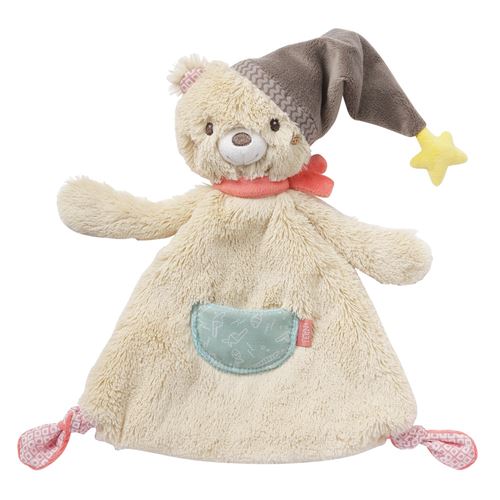 Fehn couverture Brunopeluche ours 27 cm beige