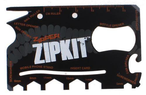 Summit multi-outil Zipper 8.5 x 5.5 cm noir