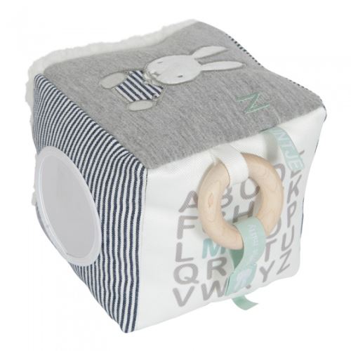 nijntje cube - ABCsérie peluche garçon 15 cm blanc/bleu/gris