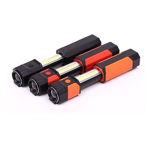 Lampe Torche de Poche à Double Eclairage LED CREE XPE & COB (Bleu)