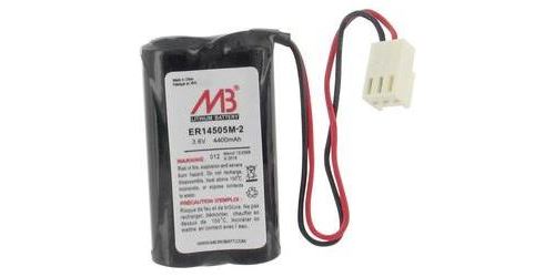 2 piles AA (R6) lithium 3,6V 4000 mAh + connecteur Molex microbatt BatLi05