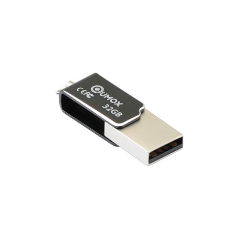 Clé USB 32Go Dual USB 2.0 OTG Micro USB Flash mémoire Stick Qumox