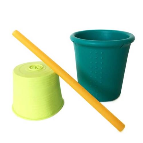 Tasse et paille en silicone
