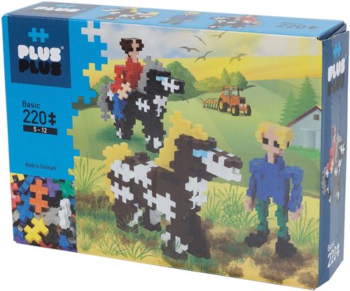 Box Mini Basic 220 pièces Plus Plus Cavalier Chevaux