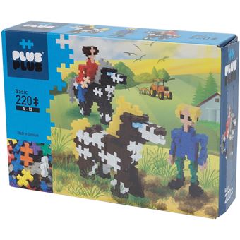 Box Mini Basic 220 pièces Plus Plus Cavalier Chevaux