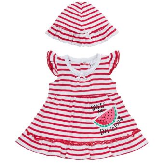 Ensemble Robe Et Chapeau Pour Bebe Barbies Stripey Nouveau Ne Autres Vetements Achat Prix Fnac