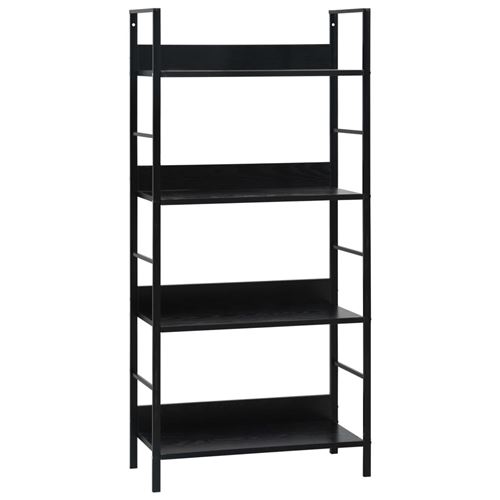 vidaXL - Bibliothèque - 4 niveaux - Noir - 60 x 27,6 x 124,5 cm - Image 2