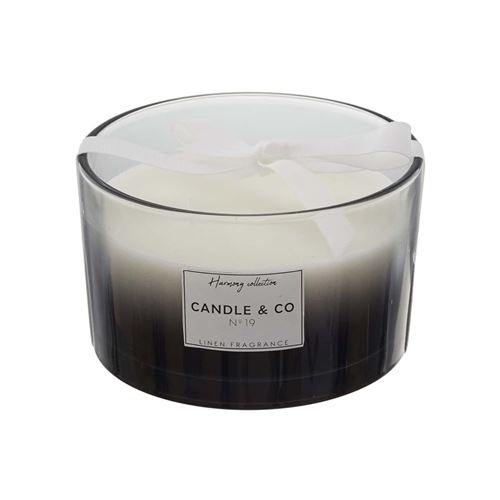 Bougie parfum&eacute;e 3 m&egrave;ches Harmony 13 cm Noir