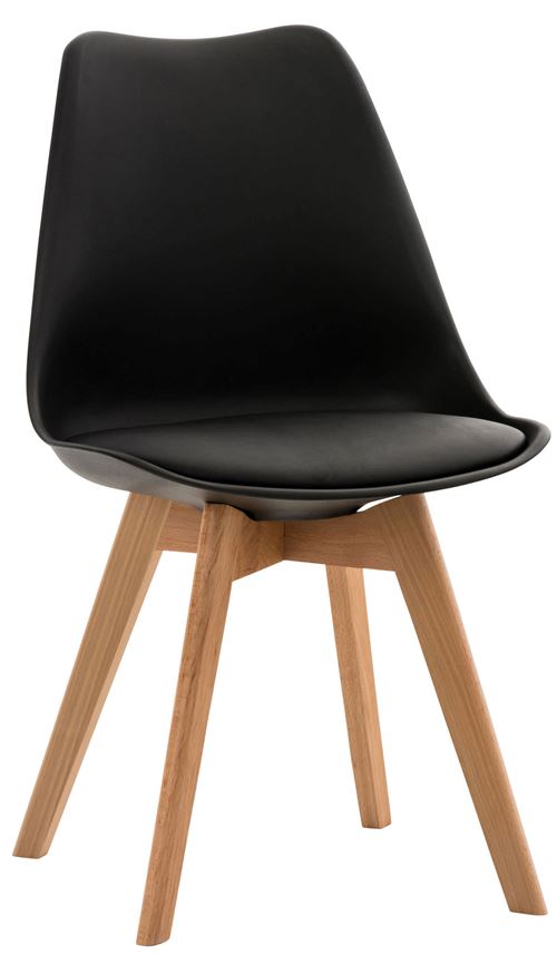 Chaise de salle à manger / cuisine Linares , Noir /Plastique