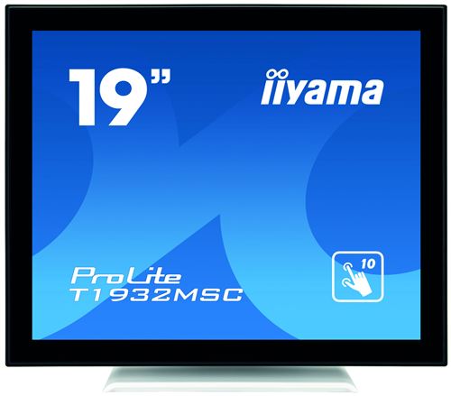 iiyama ProLite T1932MSC-W5AG - LED-monitor - 19 - aanraakscherm - 1280 x 1024 - IPS - 250 cd/m² - 1000:1 - 14 ms - HDMI, VGA, DisplayPort - luidsprekers - wit