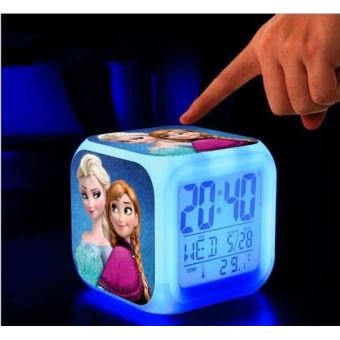 Réveil projecteur Disney La Reine des Neiges 2 Anna Elsa avec