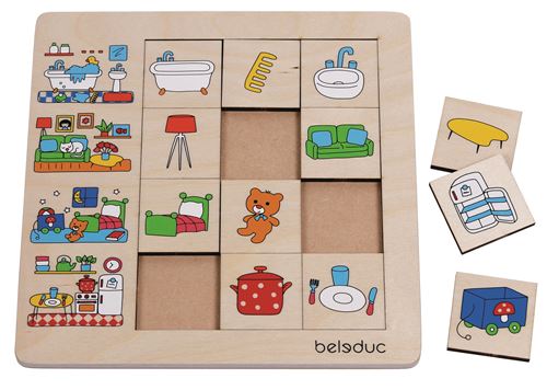 beleduc puzzle notre maison 12 pièces 25 cm