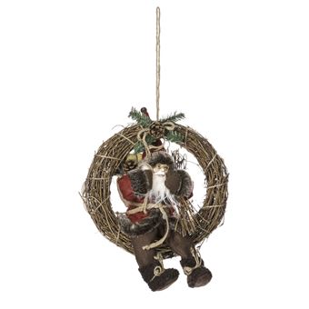Féérie Lights & Christmas - Couronne de Noël en bois Terre sauvage - Marron - Marc en terre sauvage - 1