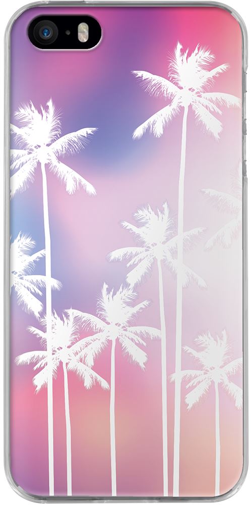 Coque rigide holographique palmiers pour iPhone 5/5S/SE
