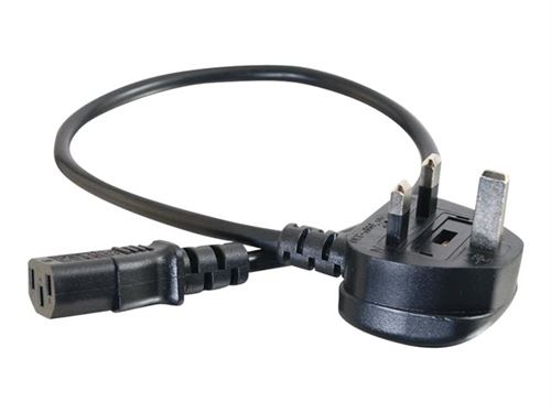 C2G Universal Power Cord - Câble d'alimentation - BS 1363 (M) pour power IEC 60320 C13 - 5 m - moulé - noir