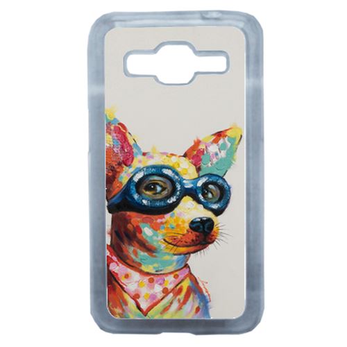 Coque Peinture Chihuahua À Lunette Compatible Samsung Core Prime Transparent
