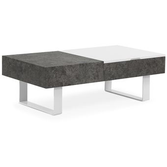 Table Basse Relevable Polly Effet Beton Achat Prix Fnac