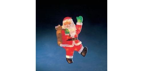 Décoration de fenêtre papa Noël Konstsmide Ampoule à incandescence clair multicolore